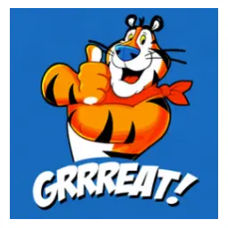 tony the tiger with the words signalr is great above him